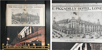 The Piccadilly Hotel (today The Dilly) and Cordings – a glitch in the timeline?