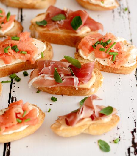 Spring crostini 4 ways