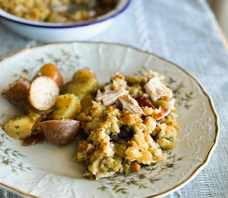 Leftover Turkey Stuffing Casserole