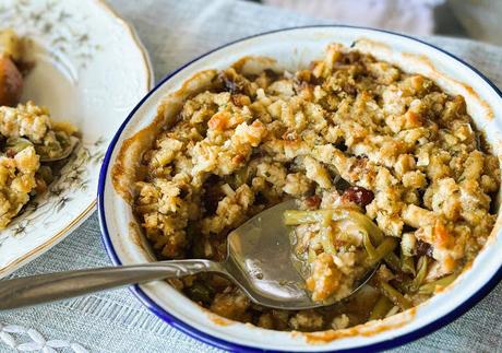 Leftover Turkey Stuffing Casserole