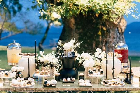 Modern wedding with a black and white theme  | Vasia & Dionysus