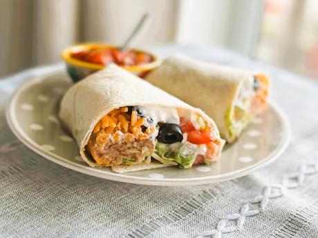 Easy 7-Layer Mexican Dip Burritos