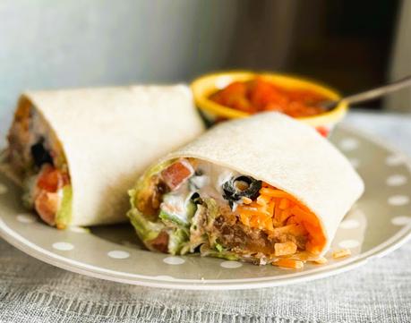 Easy 7-Layer Mexican Dip Burritos