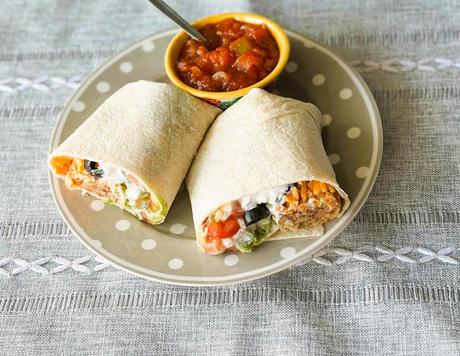 Easy 7-Layer Mexican Dip Burritos