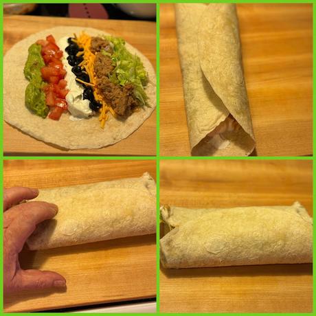 Easy 7-Layer Mexican Dip Burritos