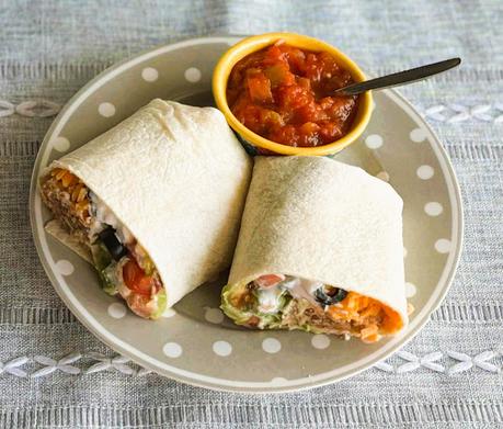 Easy 7-Layer Mexican Dip Burritos