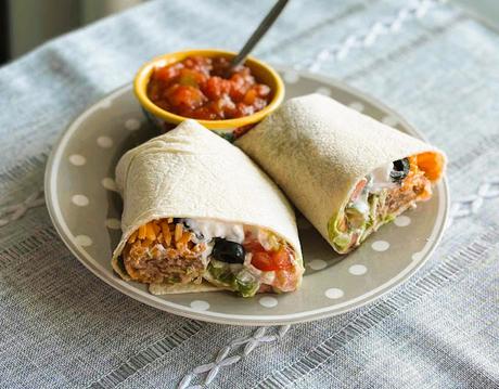 Easy 7-Layer Mexican Dip Burritos