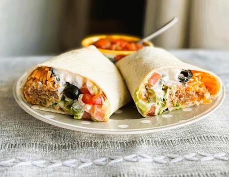 Easy 7-Layer Mexican Dip Burritos