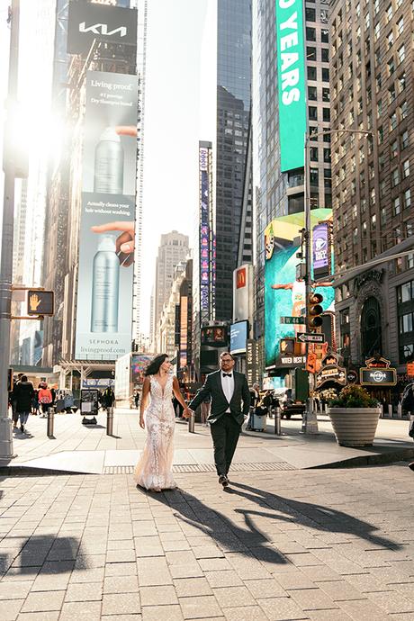 Summer wedding with romantic details and a stunning next day shoot in NY | Alexandra & Florentin