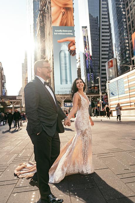 Summer wedding with romantic details and a stunning next day shoot in NY | Alexandra & Florentin