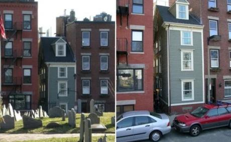 Thin house in Boston, Massachusetts, USA