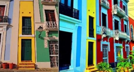 Thin house in Old San Juan, Puerto Rico