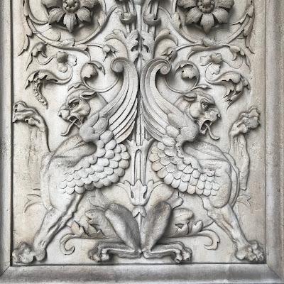 Mythological beasts and birds at Burlington House