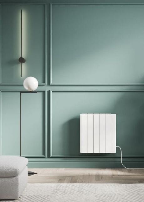 milano tuc electric heater in a modern living room