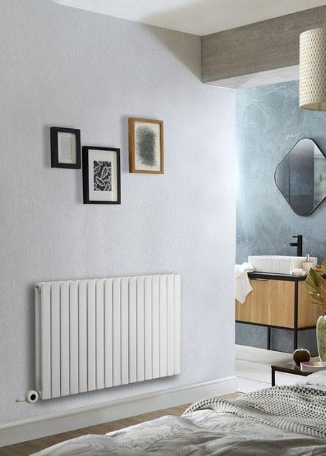 ecoso capri electric wall heater in a modern bedroom