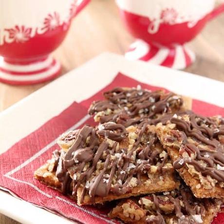 Salted Chocolate Graham Cracker Toffee