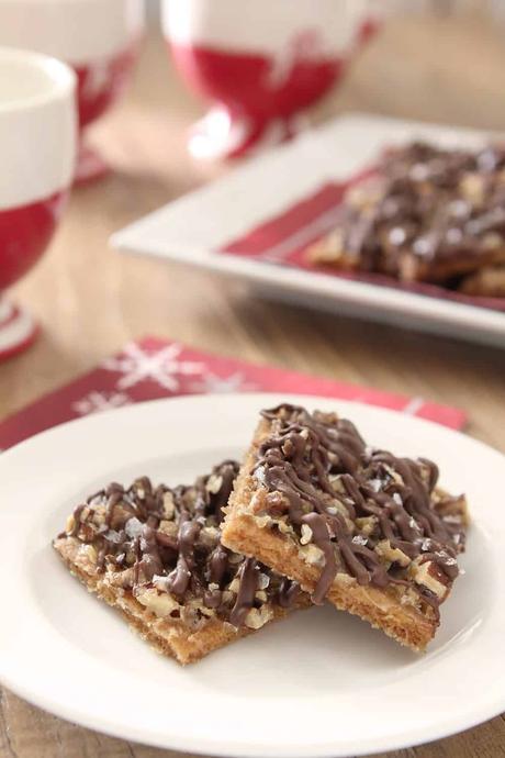 Salted Chocolate Graham Cracker Toffee