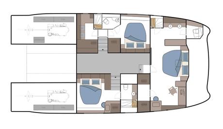 3-cabin version with office in owner's cabin