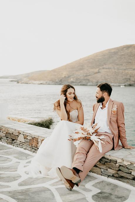 Destination wedding in Kythnos with rust terracotta shades | Nefeli & Michalis