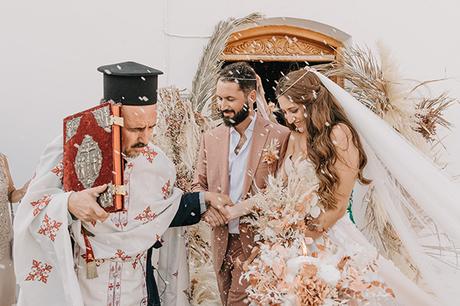 Destination wedding in Kythnos with rust terracotta shades | Nefeli & Michalis