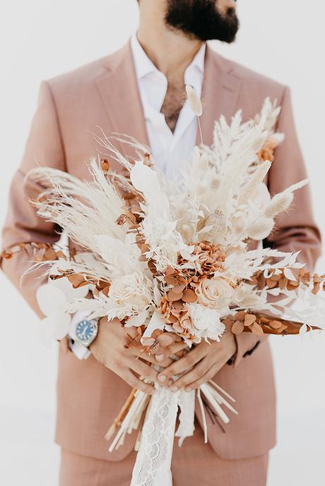 Destination wedding in Kythnos with rust terracotta shades | Nefeli & Michalis