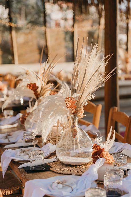 Destination wedding in Kythnos with rust terracotta shades | Nefeli & Michalis