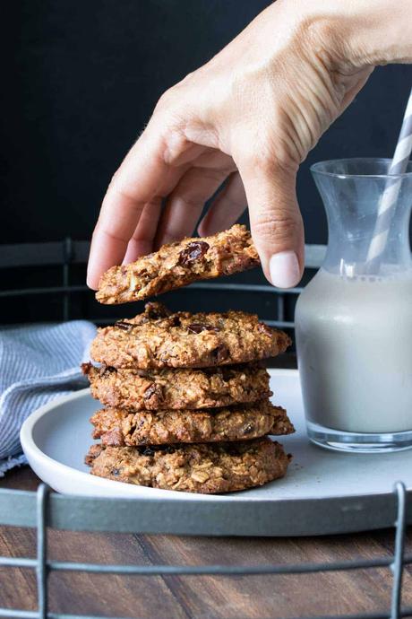 Vegan Gluten Free Oatmeal Raisin Cookies