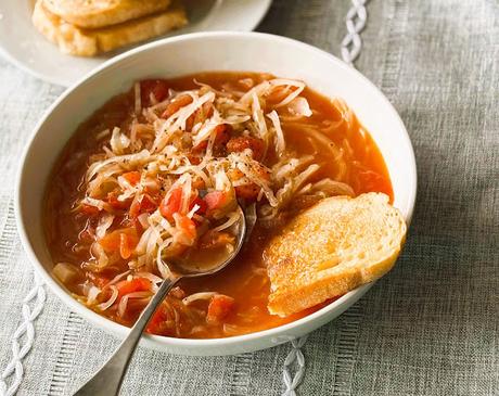 Sweet & Sour Cabbage & Tomato Soup