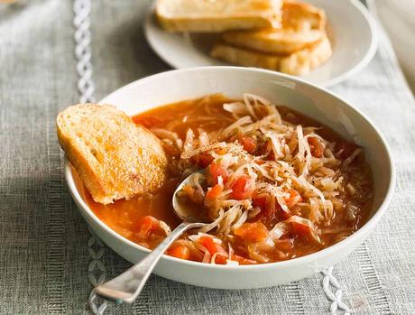 Sweet & Sour Cabbage & Tomato Soup