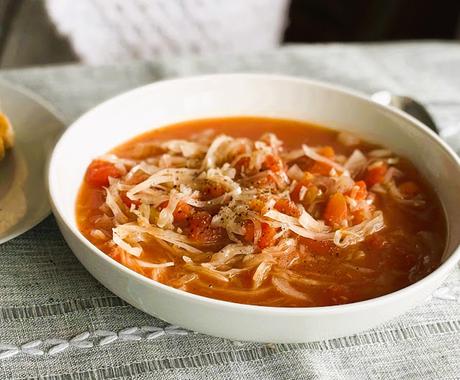 Sweet & Sour Cabbage & Tomato Soup