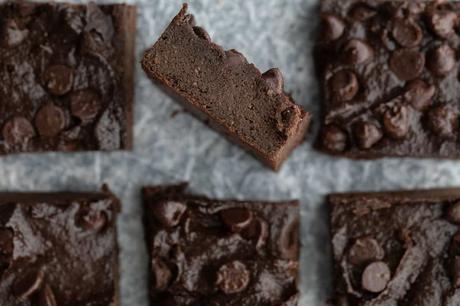 Avocado Brownies served on wax paper