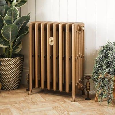 The Milano Isabel cast iron radiator in burnt gold 