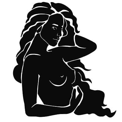 a graphic illustrating the Virgo zodiac sign - The virgin