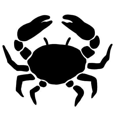 a graphoc showing the Cancer zodiac sign - The Crab