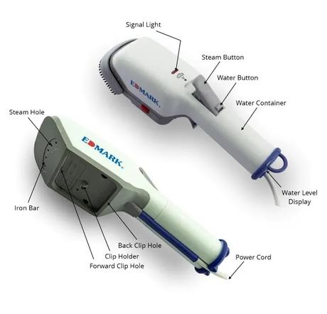 Edmark Steam Brush - Your Ultimate Travel-Friendly Steaming, Ironing, and Sanitizing Solution