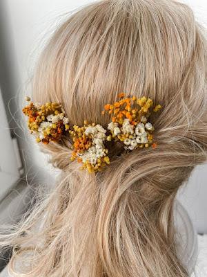 Floral Barrettes with Real Dried Flowers