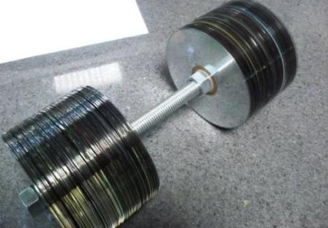 Dumbbells Made of CD's