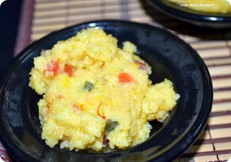 Rava kesari with milk-Paal kesari