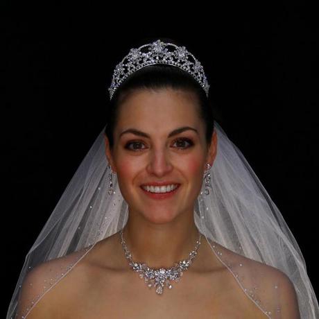 Bride wearing tiara