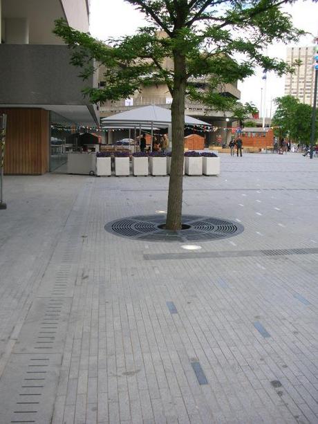 Royal Festival Hall Landscape, Rear - Tree Pit Detail and Drainage Channel