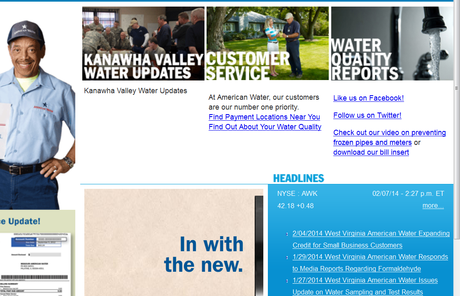 Business as usual on the WV American Water Company page.