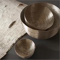 Food Safe Silver Bowl - Set of 3 by Tozai Home® - Free Shipping!