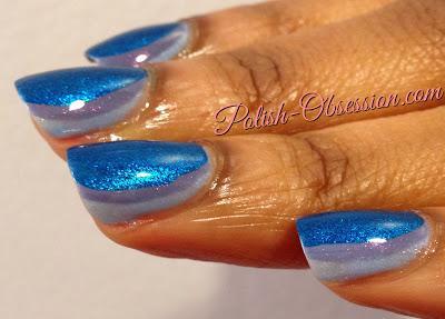 Busy Girl Nails Winter Nail Art Challenge - Blue