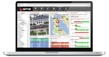 Fleet Tracking Dashboard Displaying Dashlets