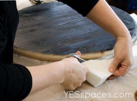 cutting foam How to Build a Custom Upholstered Ottoman for Less than $52