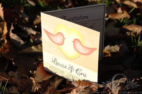 Lovebirds bifold wedding invitation