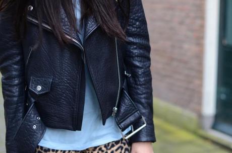 textured leather acne jacket