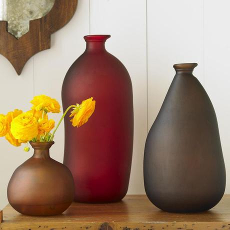 Recycled Jewel-Tone Vases