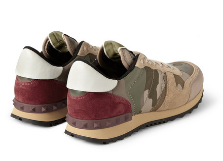 Cool As Camo:  Valentino Studded Detail Tailored Trainers