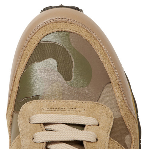 Cool As Camo:  Valentino Studded Detail Tailored Trainers